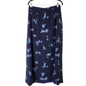 AE SPORT FLORAL NAVY BLUE MAXI SKIRT